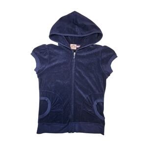 Juicy Couture Y2K Women's 90s Urban Streetwear Terry Track Hoodie | L